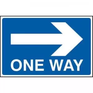 One Way Arrow Right&rsquo; Sign; 3mm Foamex PVC Board 600mm x