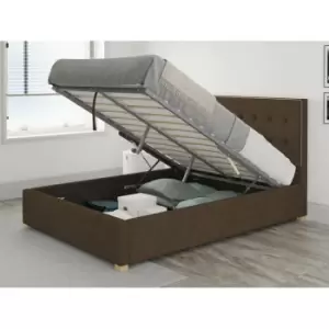 Presley Ottoman Upholstered Bed, Yorkshire Knit, Chocolate - Ottoman Bed Size Single (90x190)