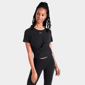 Womens Nike Dri-FIT One Luxe Twist Standard Fit Short-Sleeve Shirt