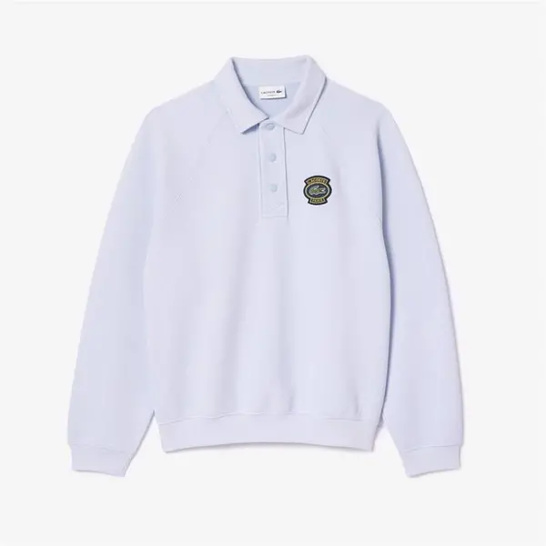 Lacoste Heritage Polo Neck Sweatshirt - Blue L