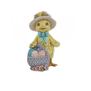 Chick with Basket Mini Figurine