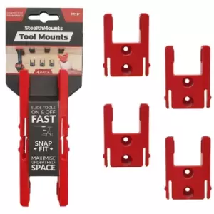 Stealthmount - s red Tool Mounts for Milwaukee M18 Tools - Pack of 4 - n/a