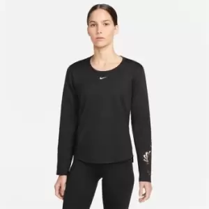 Nike One Womens Tech Fleece Long-Sleeved Top - Black