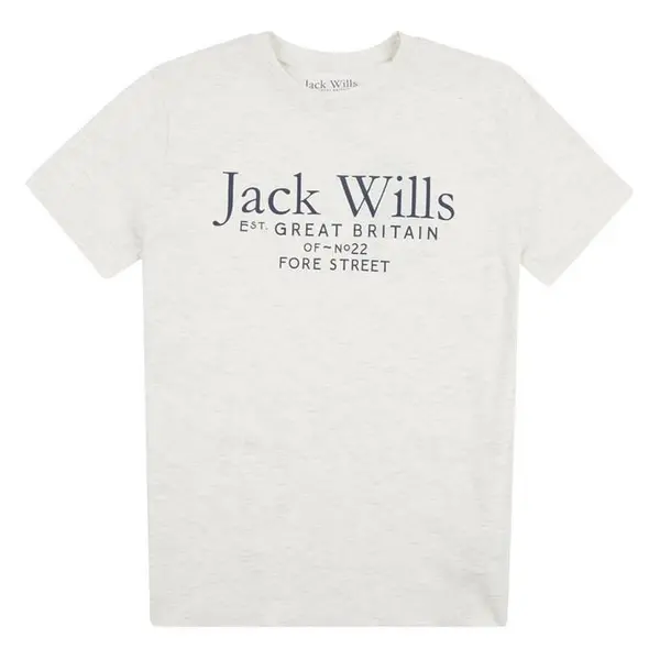 Jack Wills Grey Junior Script Printed T-Shirt