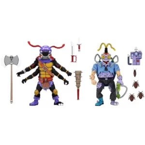 NECA Teenage Mutant Ninja Turtles Antrax and Scumbug 2-Pack 7" Action Figures TMNT Cartoon