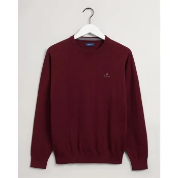 Gant Cotton Crew Jumper - Dk Burgundy 678