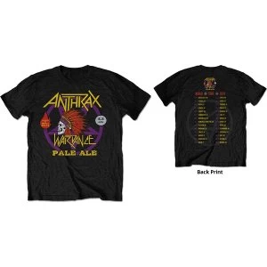 Anthrax - War Dance Paul Ale World Tour 2018 Mens Large T-Shirt - Black