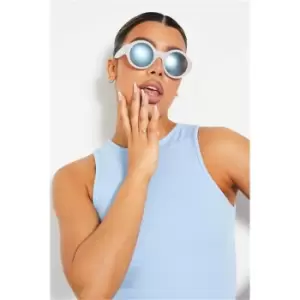 I Saw It First White Circle Lens Sunglasses - White