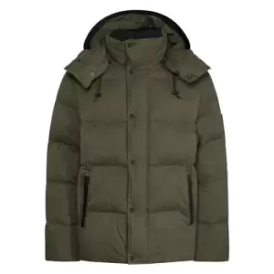 Calvin Klein Mid Length Fake Down Coat - Green