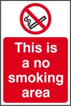 No Smoking Area Sign Rigid 1mmPVC Brd