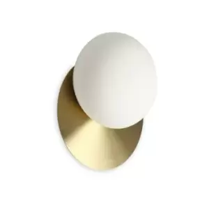 Ideal Lux ninfea Round Flush Wall Lamp Brass