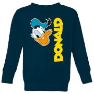 Disney Donald Duck Face Kids Sweatshirt - Navy - 11-12 Years