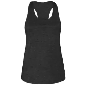 Bella + Canvas Womens/Ladies Racerback Tank Top (L) (Dark Grey Heather)