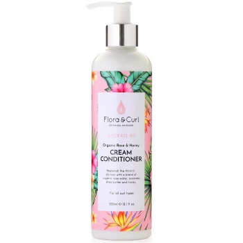 Flora & Curl Organic Rose & Honey Cream Conditioner 300ml