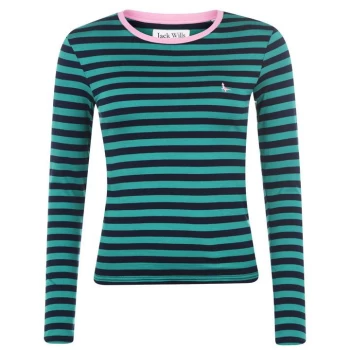 Jack Wills Lichford Long Sleeve Stripe T Shirt - Blue