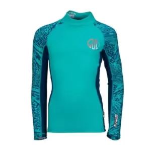 Gul Long Sleeve Rash Vest Juniors - Green