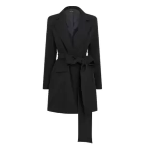 I Saw It First Belted Blazer Dress - Black