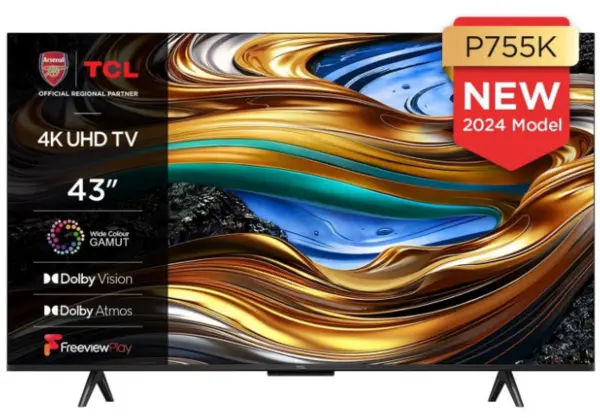 TCL 43" 43P755K Smart 4K Ultra HD LED TV