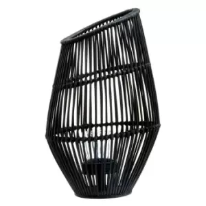 Interiors by PH Large Black Natural Rattan Lantern