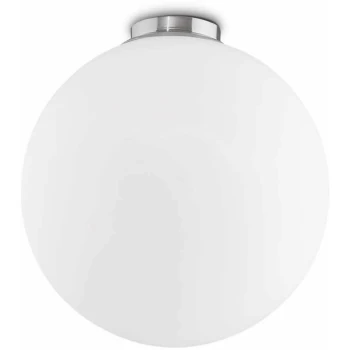 Ideal Lux Mapa Bianco - 1 Light Large Globe Ceiling Flush Light White, E27