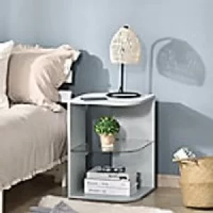 Homcom Modern Side Table with Metal Frame