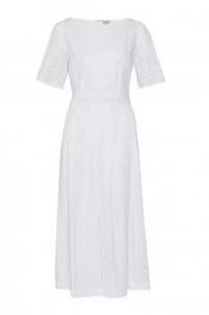 Great Plains Betsy Broidery Midi Dress Optic White