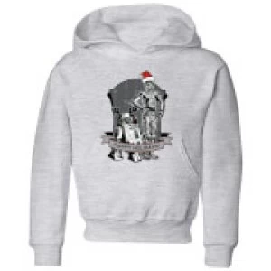 Star Wars Happy Holidays Droids Kids Christmas Hoodie - Grey - 11-12 Years