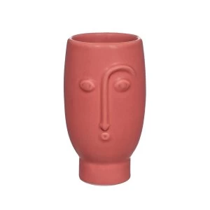 Sass & Belle Mini Face Vase Matt Red