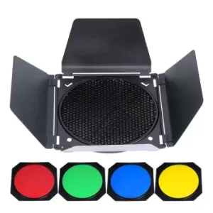 Godox BD-04 - Barndoor With Colour Filter & Honeycomb Grid