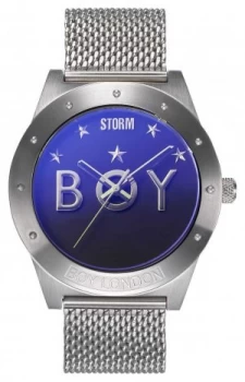 STORM Boy Star Lazer Blue Limited Edition Steel Mesh Watch