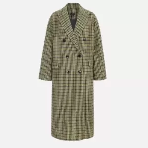 Aligne Kennedy Checked Twill Double-Breasted Coat - EU 40/UK 12