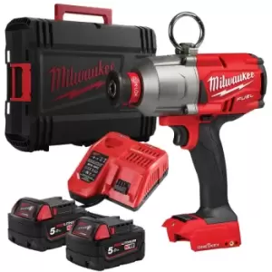 Milwaukee M18 ONEFHIWH716-502X 18V FUEL 7/16″ High Torque Impact Wrench with 2x 5.0Ah Batteries