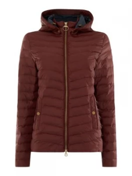 Barbour Highgate Chevron Quilted Coat Red