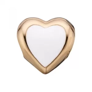 Ladies Christina Gold Plated Sterling Silver Big Enamel Heart Bead Charm