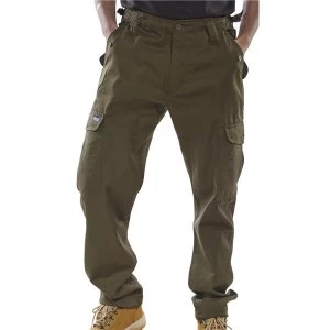 Click Workwear Combat Trousers Polycotton Olive Green 42 Ref PCCTO42