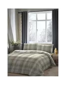 Dreams & Drapes Woven Broxburn Check Duvet Cover Set - Green