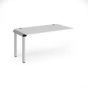 Bench Desk Add On Rectangular Desk 1400mm White Tops With Silver Frames 800mm Depth Connex