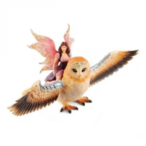 Schleich Bayala Fairy in Flight on Glam-Owl Toy Figure Set