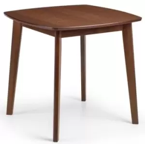 Julian Bowen Lennox Walnut Wooden Square Table