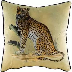 Evans Lichfield Kibale Leopard Cushion Cover (One Size) (Multicoloured)