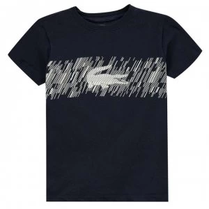 Lacoste Large Croc T Shirt - Navy