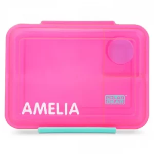 Clic-Tite Pink A-Z Sticker Trio Lunch Box Pink