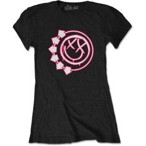 Blink-182 - Six Arrow Smiley Ladies Medium T-Shirt - Black