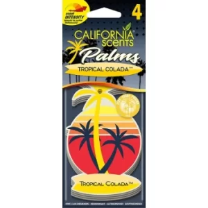 California Car Scents Tropical Colada Car Air freshener (Case Of 4)