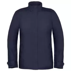 B&C Womens/Ladies Premium Real+ Windproof Waterproof Thermo-Isolated Jacket (2XL) (Navy Blue)