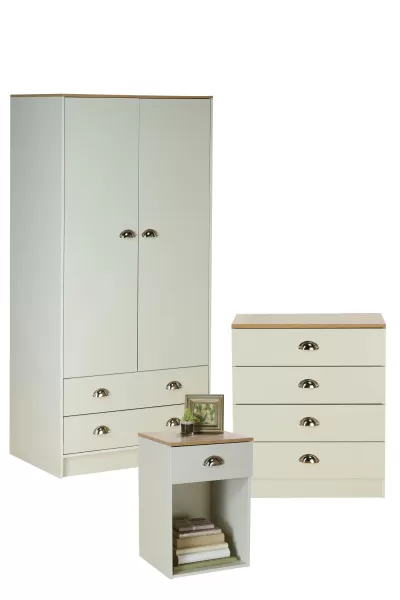 Christian 3 Piece Set with 1 Drawer Bedside Offer - Natural - Particle Board