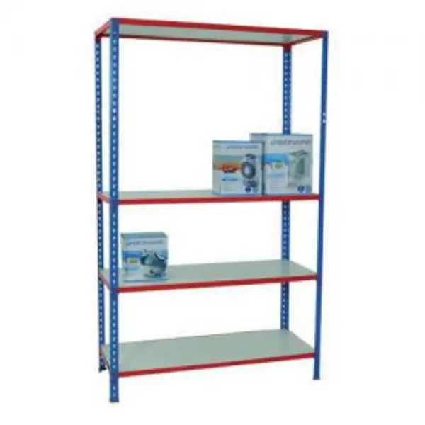 ESE Direct Melamine Faced Boltless Shelving, 175kg UDL per shelf, 4 shelves, 2000H x 1200W x 400D mm 404230 Garage Shelving