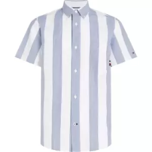 Tommy Hilfiger Striped Stripe Rf Shirt S/S - Blue