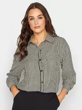 Long Tall Sally Stripe Oversized Shirt - Black, Size 16, Women