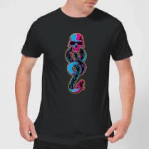 Harry Potter Dark Mark Neon Mens T-Shirt - Black - S